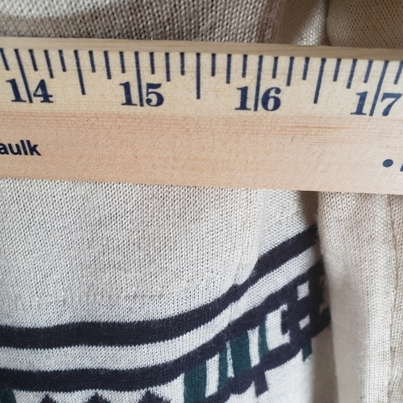 Altar"d State Ivory Aztec Print Long Sleeve Cardigan Sweater with Fringes Sz S - Picture 7 of 9